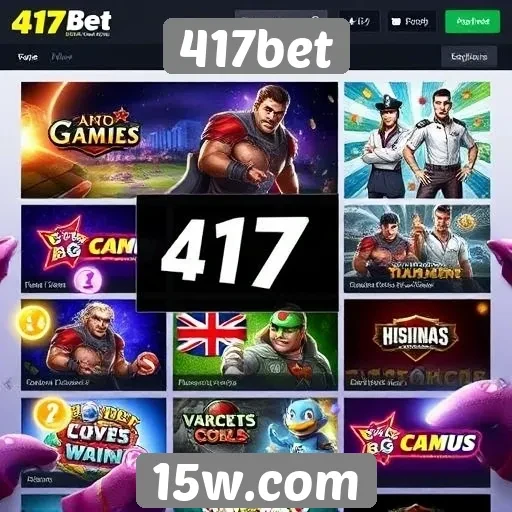 Variedade de jogos disponíveis na 417bet e suas funcionalidades